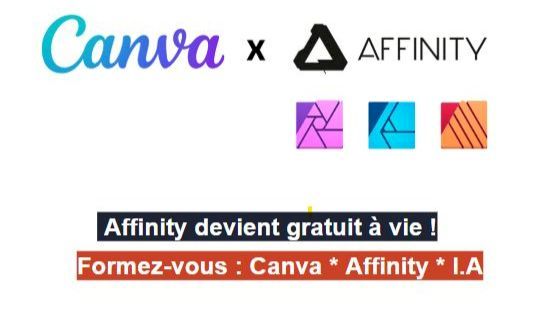 Créez plus vite et mieux! [Canva + Affinity + I.A]